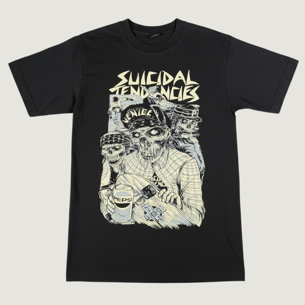 Suicidal Tendencies Venice Skateboard Graphic T-Shirt Dream USA Black Small